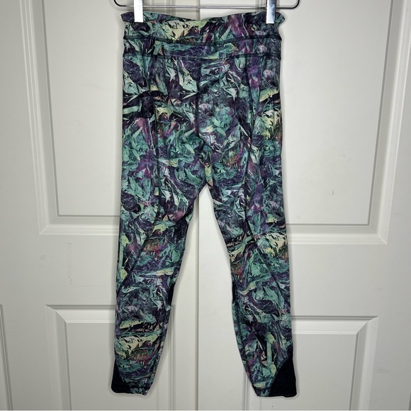 Lululemon Leggings 8 Inspire Tight Iridescent Pants Womens Blue Running Pants - Picture 11 of 16